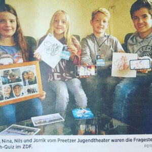 Unser Nachwuchs durfte in den Sommerferien bei einer ZDF-Show auftreten und  mit Stars auf Platt schnacken.  #niederdeutschebühnepreetz #jugendbühne #zdf #weihnachtsmärchen #plattdeutsch #sommerferien #fernsehen #theater