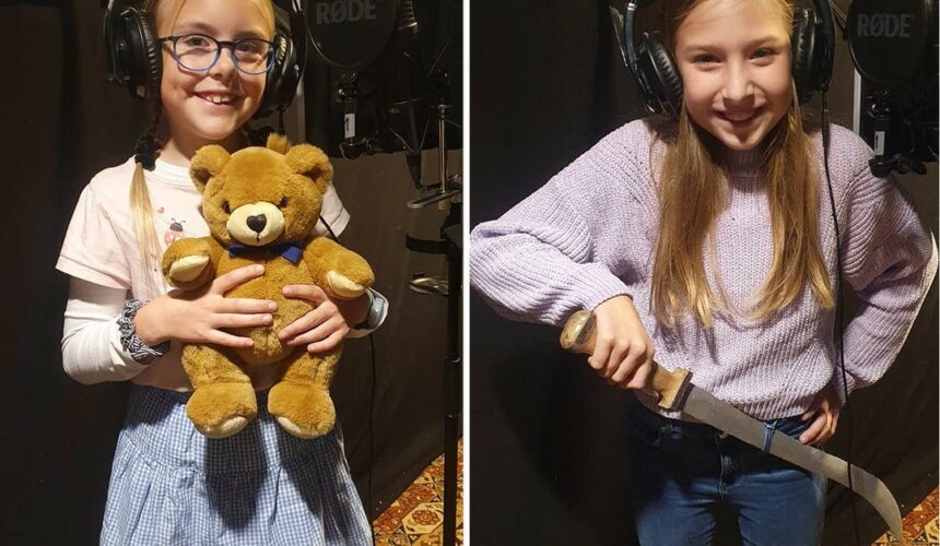 Doch nicht nur Wendy geht auf die Reise nach Nimmerland. Sie nimmt ihre Geschwister mit auf dieses Abenteuer. Bei den Aufnahmen waren Frida und Hanna ein super Team!