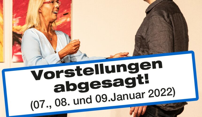 Leider müssen aus gegebenem Anlass am folgenden Wochenende die Vorstellungen von „Lüttje Eheverbreken“ abgesagt werden. Ob und wann die Vorstellungen dieses Wochenendes nachgeholt werden, steht zum aktuellen Zeitpunkt noch nicht fest.Weitere Informationen zu einem Nachholtermin erhaltet ihr rechtzeitig über unsere Social-Media-Kanäle, sowie über die Presse.Wir bitten um Verständnis.Alle bereits gekauften Karten behalten ihre Gültigkeit, aber auch eine Rückerstattung ist ebenfalls möglich.